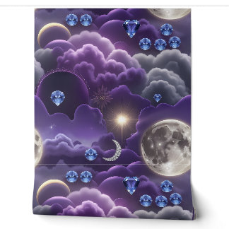 Papel pintado - Diamante Tanzanita de Lujo Luna Ce