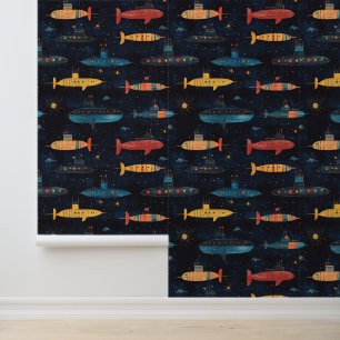 Papel Pintado Dibujo de chaletas submarinas para buques submarin