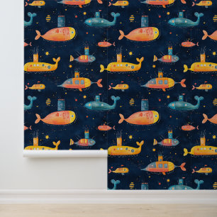 Papel Pintado Dibujo de chaletas submarinas para buques submarin