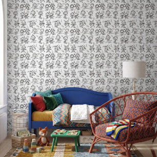 Papel Pintado Dibujo de Niños Lindos para Guardería o Sala de Ju