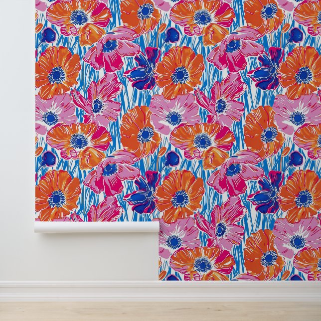 Papel Pintado Dibujo de Poppy Meadow (Solicitud)