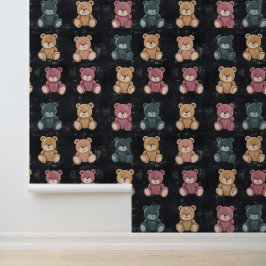 Papel Pintado Dibujo de talla de oseo de Teddy con floffy