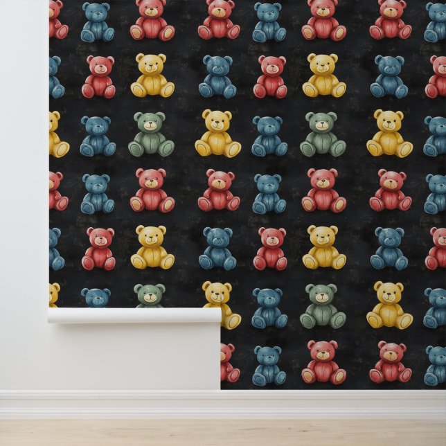 Papel Pintado Dibujo de talla de oseo de Teddy con floffy (Solicitud)