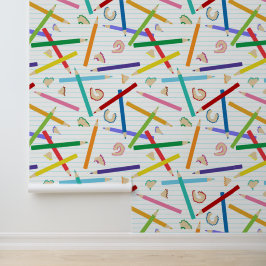 Papel Pintado Dibujos de patrones de lápices de colores