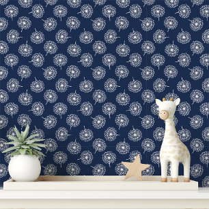 Papel Pintado Diente de León Azul Marino