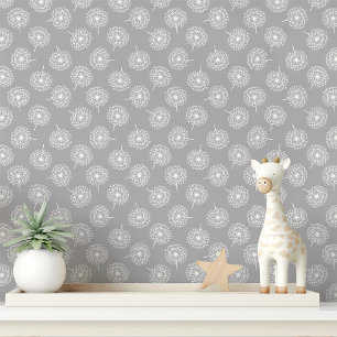 Papel Pintado Diente de León Gris