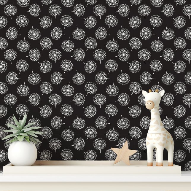 Papel Pintado Diente de León Negro y Blanco (Subido por el creador)
