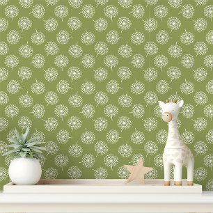 Papel Pintado Diente de León Verde