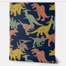 Papel Pintado Dínosaurio azul oscuro niño niño de enfermería Pee