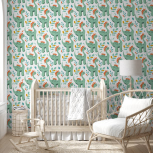 Papel Pintado Dinosaurios Divertidos Coloridos
