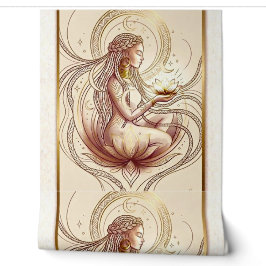 Papel Pintado Diosa del Loto Sagrado Espiritual