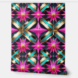 Papel Pintado Disco peel y stick retro-futurista