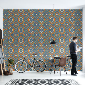 Papel Pintado Diseño abstracto retro al estilo navajo de Ikat.