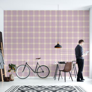 Papel Pintado Diseño abstracto retro en estilo de cuadros violet