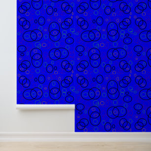 Papel Pintado Diseño azul geométrico