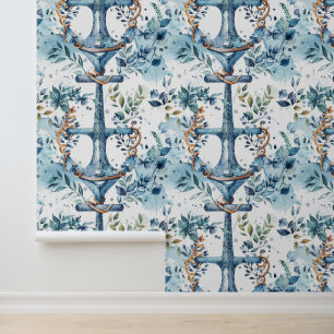 Papel Pintado Diseño de acuarela azul