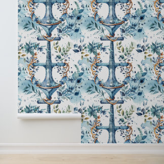 Papel Pintado Diseño de acuarela azul