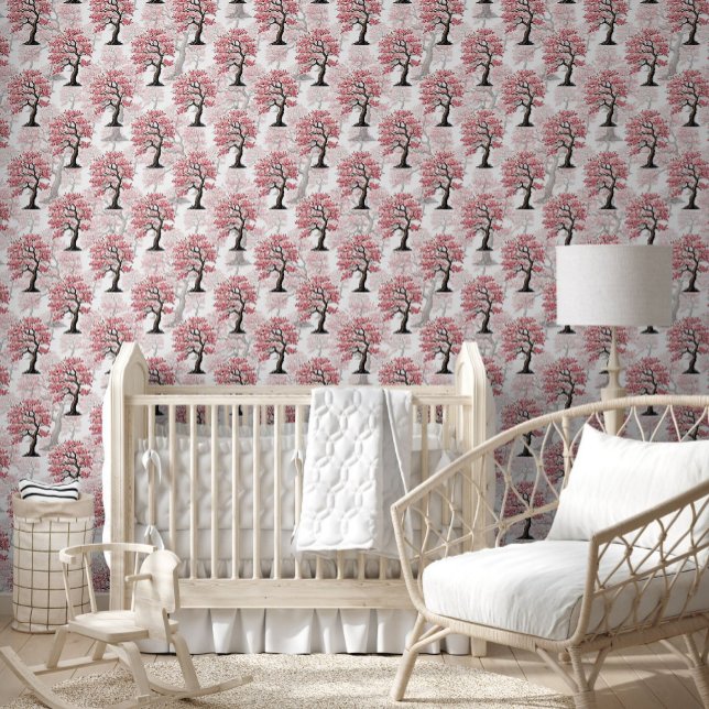 Papel Pintado Diseño de árbol de cerezo rosa Sakura (Subido por el creador)