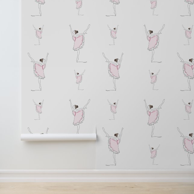 Papel Pintado Diseño de bailarinas de ballet (Solicitud)