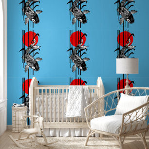 Papel Pintado Diseño de bambú - Nishikigoi - Koi Fish 1