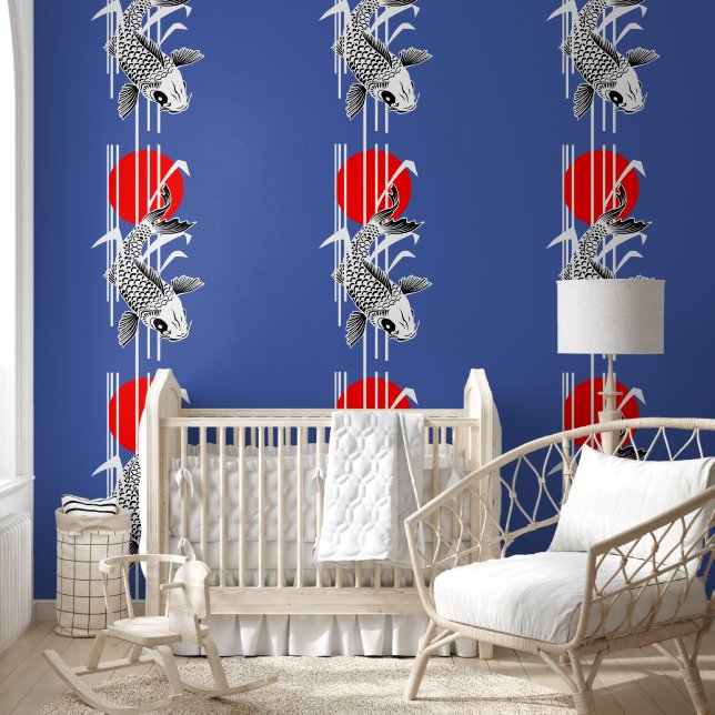 Papel Pintado Diseño de bambú - Nishikigoi - Koi Fish 2 (Niños)