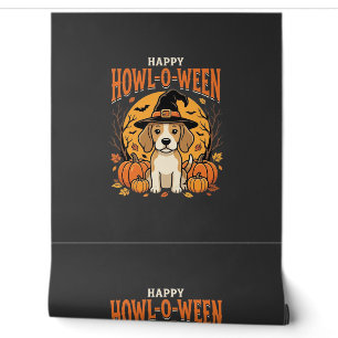 Papel Pintado Diseño de calabaza de perro Beagle Halloween Howl-
