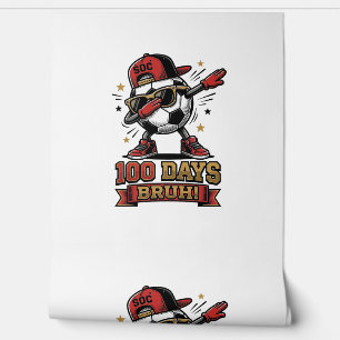 Papel Pintado Diseño de camiseta de fútbol Dabbing de 100 días B