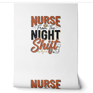 Papel Pintado Diseño de camiseta de turno de noche de enfermera