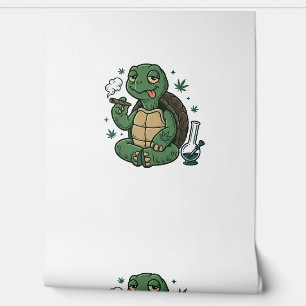 Papel Pintado Diseño de camiseta vectorial de tortuga Stoner Vin