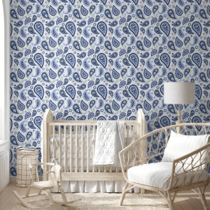 Papel Pintado Diseño de estampado de paisley floral intrincado