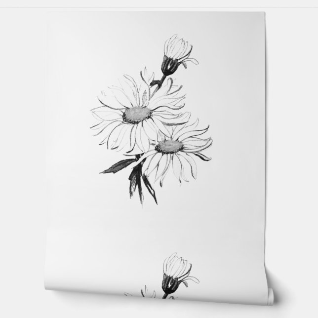 Papel Pintado DISEÑO DE ESTILO DE FLORES DE papel tapiz (Desenrollar)