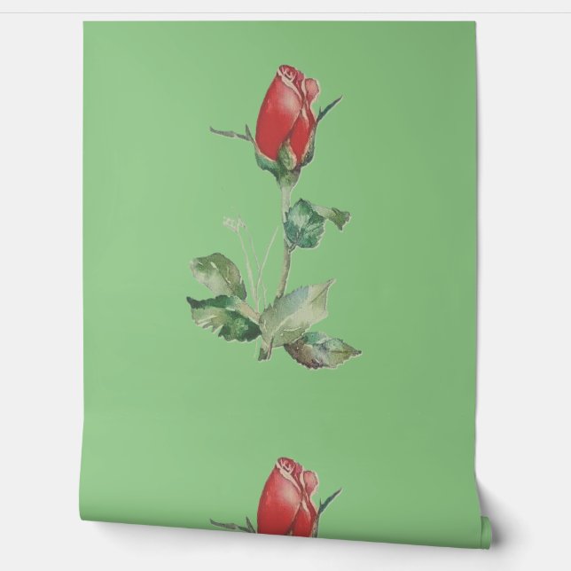 Papel Pintado Diseño de estilo rosa de papel tapiz (Desenrollar)