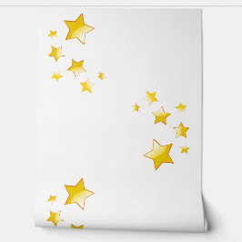Papel Pintado Diseño de estrellas amarillas de cinco puntos