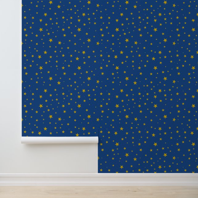 Papel Pintado Diseño de estrellas amarillas de cinco puntos (Solicitud)