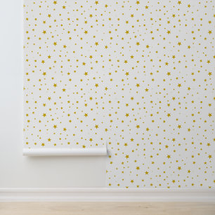Papel Pintado Diseño de estrellas amarillas de cinco puntos