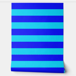 Papel Pintado Diseño de franjas azul claro y azul oscuro