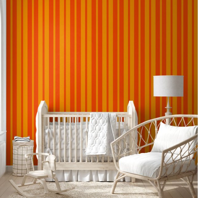 Papel Pintado Diseño de franjas de estilo Naranja claro y oscuro (Subido por el creador)