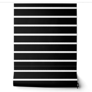 Papel Pintado Diseño de franjas en blanco y negro