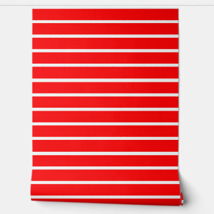 Papel Pintado Diseño de franjas rojas y blancas