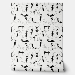 Papel Pintado Diseño de gatos negros