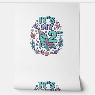 Papel Pintado Diseño de grabado vintage de tortuga marina para c