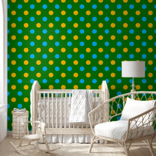 Papel Pintado Diseño de lunares verde amarillo negro
