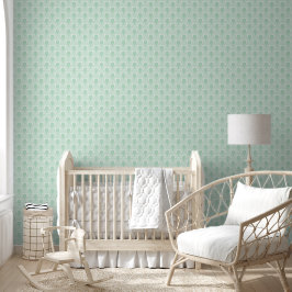 Papel Pintado Diseño de olas verde claro