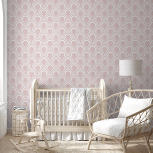 Papel Pintado Diseño de ondas de rubor rosa