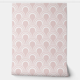 Papel Pintado Diseño de ondas de rubor rosa