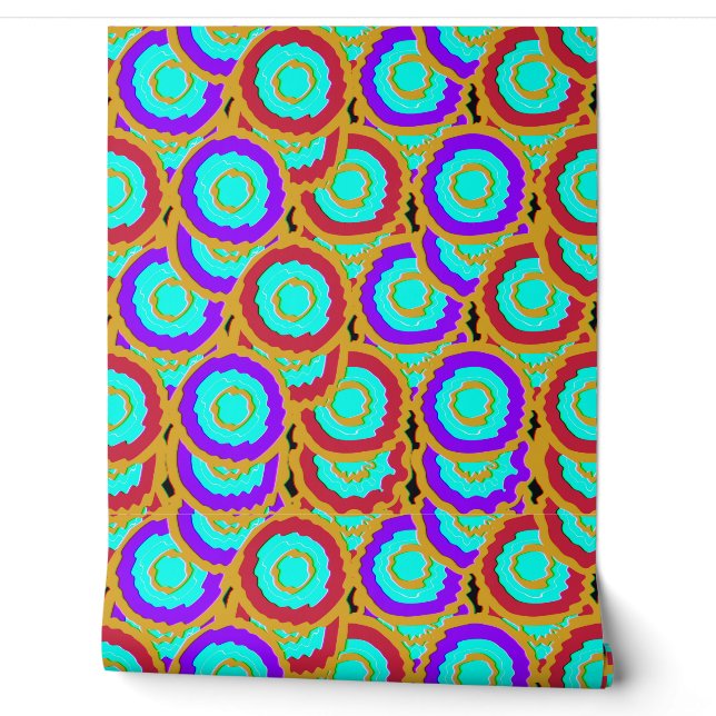 Papel Pintado Diseño de patrón Bauhaus (Desenrollar)