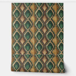 Papel Pintado Diseño de patrón de piel de serpiente con diamante