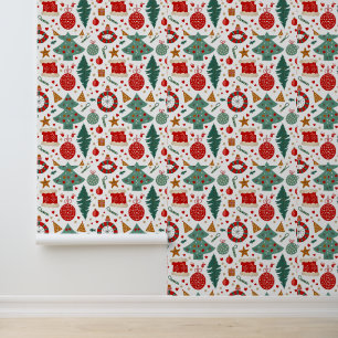 Papel Pintado Diseño de patrones de Navidades festivos