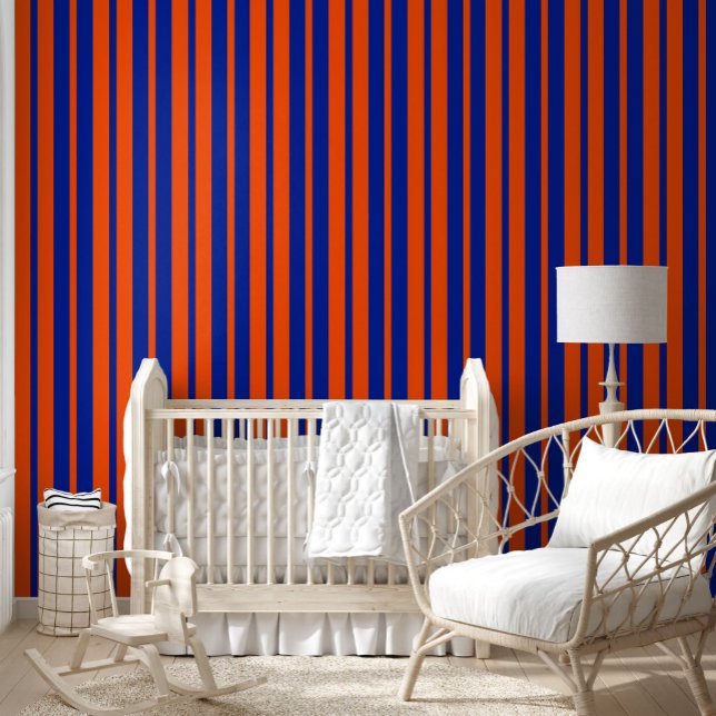 Papel Pintado Diseño de rayas de estilo azul naranja (Subido por el creador)