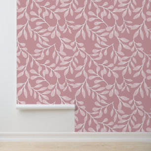 Papel Pintado Diseño de Rose Mauve Leafy